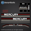 1989 1990 MERCURY 150 hp decal set black max kit j-straps jock straps 813220A89
DECAL SET (BLACK)