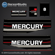 1989 1990 Mercury 8 hp decals  decal set