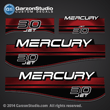 1994 1995 1996 1997 1998 MERCURY 30 hp 30HP HORSEPOWER H.P. JET 37-826323A96 decal set 826323A96 DESIGN III