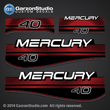1994 1995 1996 1997 1998 MERCURY 40 hp 40HP HORSEPOWER H.P. 37-814323A96 decal set 814323A96 DESIGN III