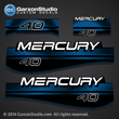 1994 1995 1996 1997 1998 MERCURY 40 hp 40HP HORSEPOWER H.P. OIL WINDOW 37-814323A96 decal set 814323A96 DESIGN III BLUE CUSTOM