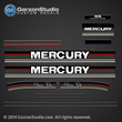1989 Mercury 45 hp decals decal set 45hp  DECAL SET BLACK 45