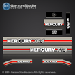 1991 MERCURY 150 hp XR4 Black max DECAL SET