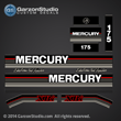 1991 MERCURY 175 hp Xri EFI 813220A89 DECAL SET (BLACK 175)