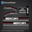 1991 1992 1993 MERCURY 275 hp Cosworth Black Max Offshore 13487A89 DECAL SET (BLACK 275)