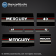 Mercury 75 hp decals 1990 decal set 75hp
