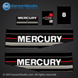 1991 1992 1993 MERCURY 8 hp decal set decals sticker stickers