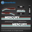 MERCURY 150 hp 1991 1992 1993 decal set DECAL SET merc 93 2.5 liter litre 2.5L Xri EFI decal set