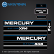 1994-1995 Mercury 175 hp 2.4 liter XR4 decal set Blue