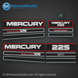MERCURY 225 hp EFI 1994 1995 1996 decal set mercury god decals graphic kit 225hp engine cowling cover stickers design I design 1 black max electronic fuel injection 3.0 litre xri