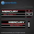1994 1995 MERCURY 250 hp 2.5 litre XRi electronic fuel injection decal set mercury god kit graphics black max DECAL SET (BLACK 200) DESIGN II 200HP