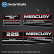 
mercury 1994 1995 1996 1997 1998 225 hp 3.0 L offshore xl xxl decal set 824396A93 37-824396A93 decals kit stickers computerized ignition system 225 h.p. horsepower horse power 225hp 3.0 litre liter black max b max counter rotation 814277A14
