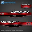 MERCURY 75 hp 1994 1995 1996 1997 1998 1999 823407A00 decal set red 75hp 