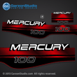 MERCURY 100 hp 1994 1995 1996 1997 1998 1999 decal set red 100hp 823404A96 