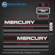 MERCURY 200 hp 1994 1995 2.5 litre black max decal set