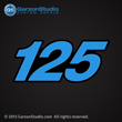 Mercury outboard horsepower hp decals Blue