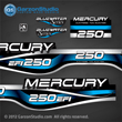 1999 2000 2001 Mercury 225 hp EFI Bluewater  decal set 809167A00 
