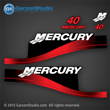 99 00 01 02 03 04 05 06 MERCURY 40 hp decal set red decals 40hp