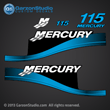 2004 MERCURY 115 hp ELPTO decals sticker stickers 37-803165A00 DECAL SET BLACK 115 - BLUE 803165A00