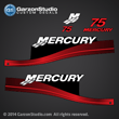 1999 2000 2001 2002 2003 2004 2005 2006 2010 MERCURY 75 hp 75hp ELPT 4 4S 37-808549A00 decal set Red MERC BLACK 75 ELECTRIC 
MLH MLLH ELO ELH ELLH ELHPTO ELPTO