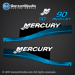 
1999 2000 2001 2002 2003 2004 2005 2006 2010 MERCURY 90 hp SALTWATER 37-856795A00 DECAL SET BLUE