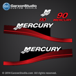 1999 2000 2001 2002 2003 2004 2005 MERCURY 90 hp ELPT 4 4S 37-804857A00 decal set Red MERC BLACK 90 TRACKER