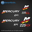 Mercury Racing 1999 2000 2001 2002 2003 2004 2005 2006 225 hp 225hp 225xs 225 xs efi decal set Mercury racing decals for your motor cowling Custom Built by Mercury Racing M logo decals kit sticker stickers