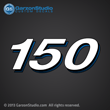 2005 Mercury outboard horse power hp decals blue