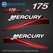 05 06 07 2005 2006 2007 175 hp 175hp Mercury FourStroke optimax decal set decals blue
879756A04 DECAL SET 	 (BLACK 175)(RED)