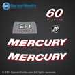 2006 2007 2008 2009 2010 2011 2012 Mercury 60 hp 60HP BF Big Foot EFI Fourstroke 4 stroke 4-stroke four stroke 4S decal set decals sticker stickers
