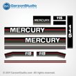 Mercury 115 hp decals 1989-1990