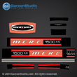 Mercury Racing 1500 xs 1977 1978 decal set.