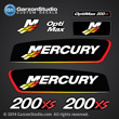 
2002 2003 2004 Mercury Racing 200 hp Opti Max 200xs decal set
200XS 200XS EFI decals High performance 200xs EFI optimax 
OptiMax 200XS ROS
Next Gen Race Offshore Outboards
Mercury OptiMax 200XS ROS (Race Offshore) outboard
Gen 2 – 2.5 Liter OptiMax powerhead 
Mercury Racing OptiMax 2.5XS outboard 
Mercury Racing engineered OptiMax 175 Pro XS outboard.
the official power of U.I.M. Class 3C offshore racing,
single engine mono hull offshore racing class
SS 15-inch drive shaft configuration with the 1.75:1 Sport Master gearcase. 
outboard drag racing
