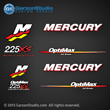 Mercury Racing 2006 2007 208 2009 2010 2011 2012 225 hp 225hp 225xs 225 xs Optimax 3.2 stroker decal set Mercury racing decals for your Optimax motor cowling 3.2 stroker direct injection Custom Built by Mercury Racing M logo decals kit sticker stickers