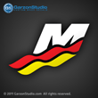 Mercury Racing outboard decals