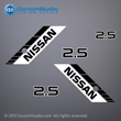 NISSAN MARINE Outboard Decal set 2.5 hp 2.5hp 90 91 92 93 94 95 96 97 98 99 NS2.5A2