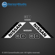 NISSAN MARINE Outboard Decal set 30 hp 30hp 90 91 92 93 94 95 96 97 98 99 NS30A3 NS30A4
