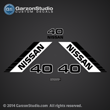 1993 1994 1995 NISSAN 40hp Outboard Decal set mark set NS40C