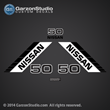 1993 1994 1995 NISSAN 50hp Outboard Decal set mark set NS50C