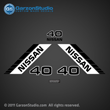 1993, 1995 NISSAN 40hp Outboard Decal