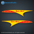 1962 texas maid boat decal  set fleet runabout 14ft decals yelow red
