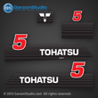 1996 M5 M5B M5BS M5C Tohatsu Outboard Decal 5 hp 5hp