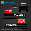 2002 - early Tohatsu 120hp Decal set M120A NE187-8020M decal set