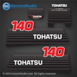 2002 - early Tohatsu 140hp Decal set M140A NE187-8020M ND987-8020M  decal set 140 hp